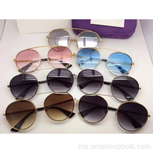 Bulat Coklat Sunglasses Untuk Lelaki dan Wanita